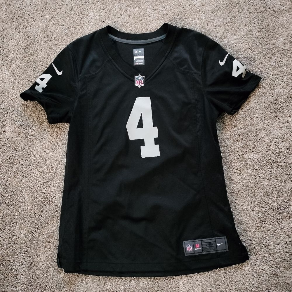 Nike NFL Black Raiders Derek Carr On Field Football Jersey Sz M